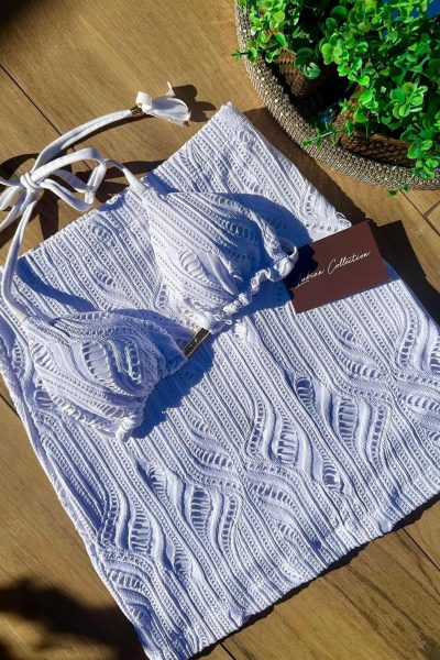 FALDA HANDMADE ENCAJE BLANCO